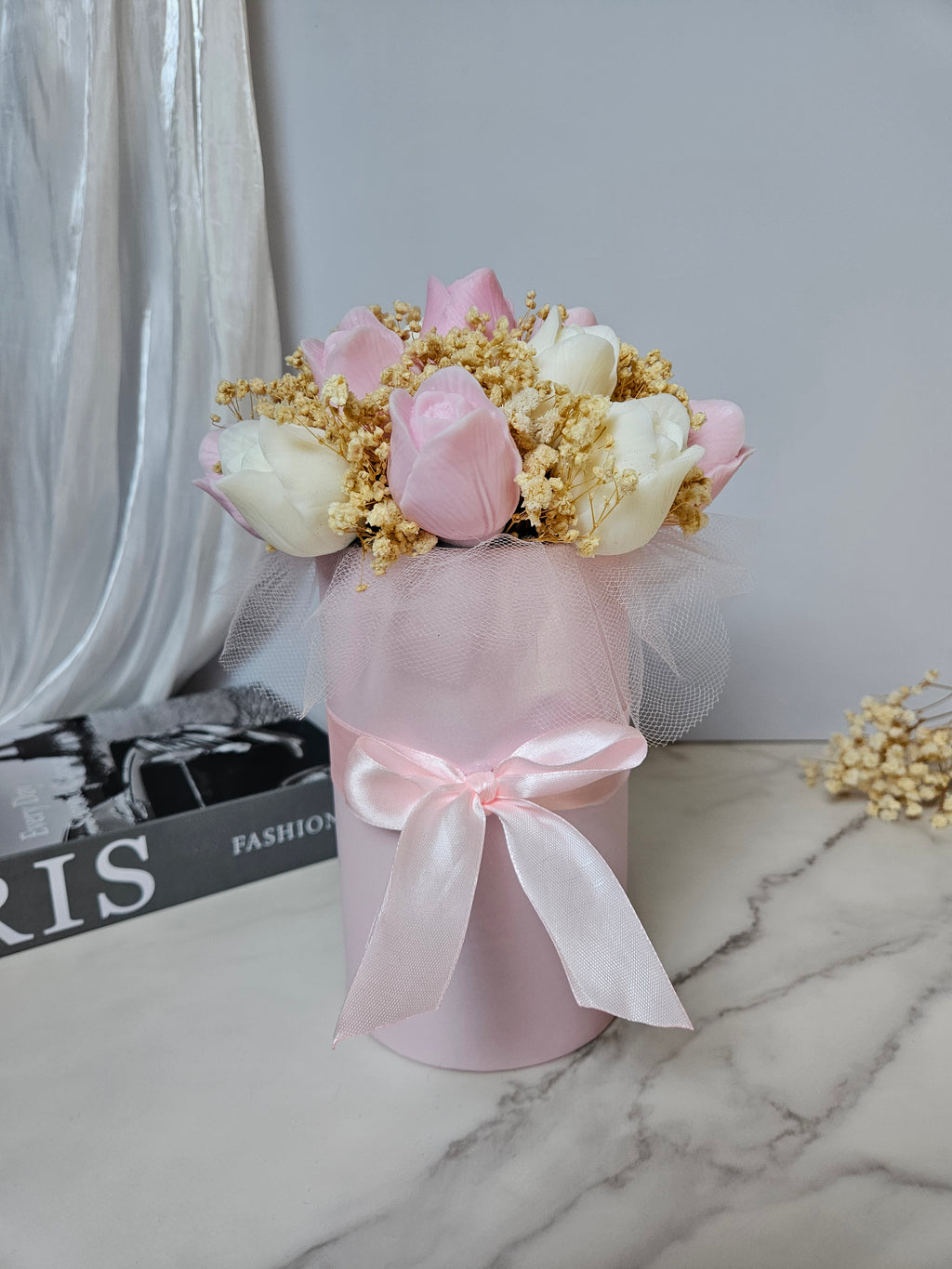 Tulip Candle Bouquet Box